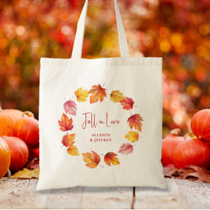 Herfst bruiloft Welkom Herfst in de liefde Tote Bag