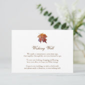 Herfst Bruiloft Wensput, Waterverfblad Informatiekaartje (Staand voorkant)