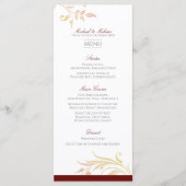 Herfst Bruiloft Werveling Menu (Voorkant)