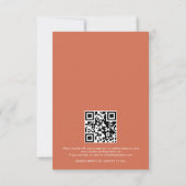 Herfst bruiloft Witte voordeur QR Code RSVP Kaartje (Achterkant)