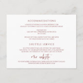 Herfst bruiloft Zonnebloemen & Bourgondische Rozen Informatiekaartje (Achterkant)