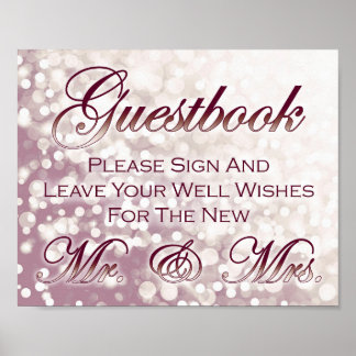 Herfst Bruilofts Guestbook Sign - Champagne en wij Poster