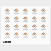 Herfst Bruiloftsfeest Favoriet met Pompoen  Ronde Sticker (Vel)