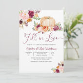 Herfst Bruiloftsfeest Uitnodiging (Staand voorkant)