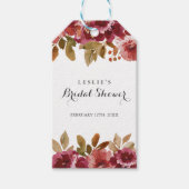 Herfst Bruiloftsontbijt & Bubbel Bruidsfeest Cadeaulabel (Voorkant)