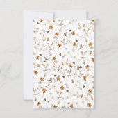 Herfst Bruiloftsontbijt met Wilde Bloemen Eleganti Bedankkaart (Achterkant)