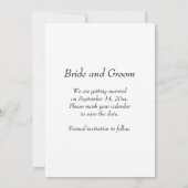 Herfst Bruiloftspad van het Leven Save the Date (Achterkant)