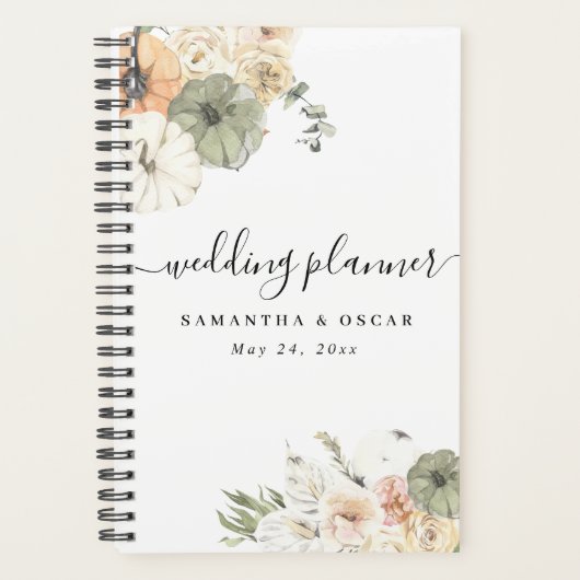 Herfst Bruiloftsplanner met een Rustieke Uiterlijk Planner (Voorkant)