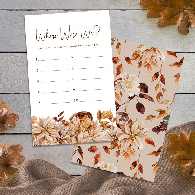 Herfst Bruiloftsspel (Autumn Bridal Shower Game
)