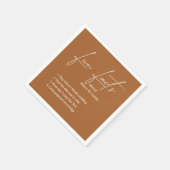 Herfst Bruin Bruiloft Leuke Feiten Servet (Hoek)