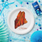 Herfst bruin bruin bruin bruisend diepe roestkleur papieren bordje (Feest)