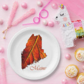 Herfst bruin bruin bruin bruisend diepe roestkleur papieren bordje (Feest)