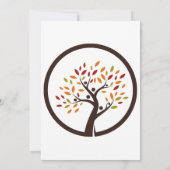 Herfst bruin familiereünie stamboom bladeren kaart (Achterkant)