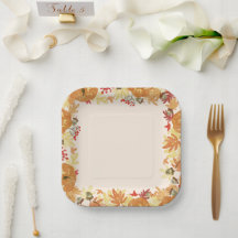 Herfst Bruin Rood en Oranje Bloemenrand