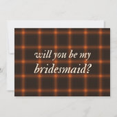 Herfst Bruin Sinaasappels Flanel Steeds meer Bruid Kaart (Voorkant)