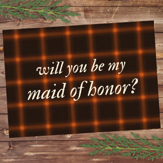 Herfst Bruin Sinaasappels Flanel Steeds Meer Maid Kaart