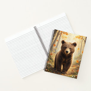 Herfst Bruine Beer Bos Natuur Kunst Notitieboek
