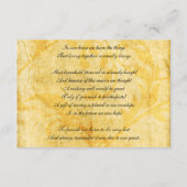 herfst bruine bladeren die putcards wensen informatiekaartje (Achterkant)