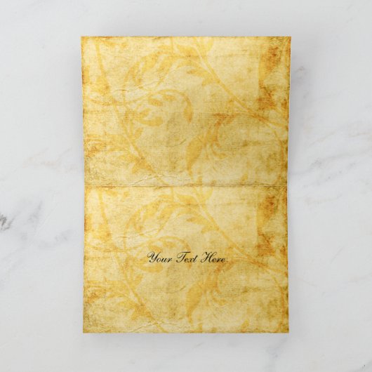 herfst bruine bruiloft bedankkaart (Binnen)