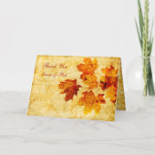 herfst bruine bruiloft bedankkaart (Voorkant)
