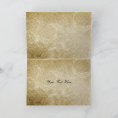 herfst bruine bruiloft bedankkaart (Binnen)