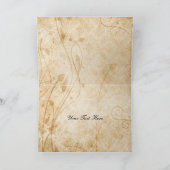 herfst bruine bruiloft bedankkaart (Binnen)