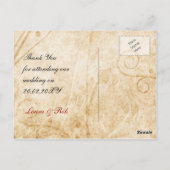 herfst bruine bruiloft briefkaart (Achterkant)