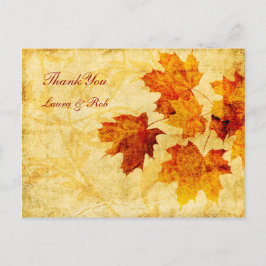 herfst bruine bruiloft briefkaart