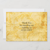 herfst bruine bruiloft kaart (Achterkant)