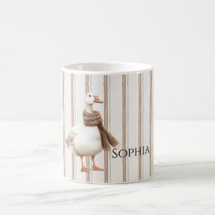 Herfst Bruine Strepen Gans Koffiemok