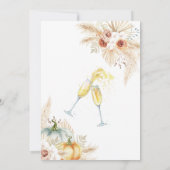 Herfst Brunch en Bubble Boho Pumpkin Vrijgezellenf Kaart (Achterkant)