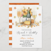 Herfst Brunch Uitnodiging, Brunch en Bubble Kaart (Voorkant / Achterkant)