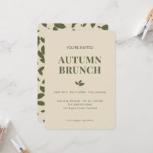 Herfst Brunch | Vallende Bladeren Olijfgroen