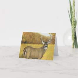 Herfst Buck Art Notecard Kaart