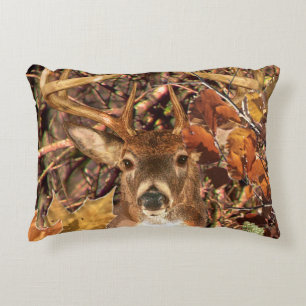 Herfst Buck in Camo White Tail Deer Decoratief Kussen