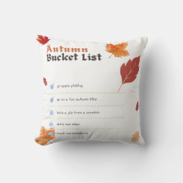 Herfst Bucket List Katoenen Kussen - Herfst Seizoe