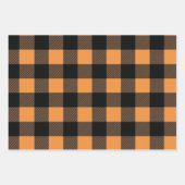 Herfst Buffalo Plaid Geel, Sinaasappel en Bruine t Inpakpapier Vel (Voorkant 2)