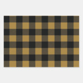 Herfst Buffalo Plaid Geel, Sinaasappel en Bruine t Inpakpapier Vel (Voorkant)
