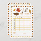 Herfst Bunco Card August September Oktober Theme Kaart (Voorkant / Achterkant)