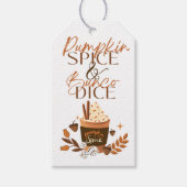 Herfst Bunco Gift Label - Pumpkin Spice Dank u Lab Cadeaulabel (Voorkant)