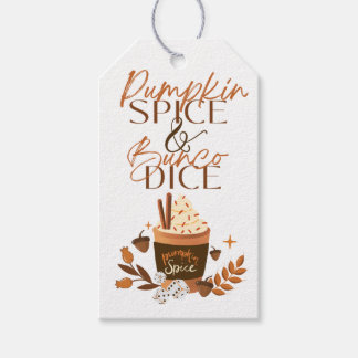 Herfst Bunco Gift Label - Pumpkin Spice Dank u Lab Cadeaulabel