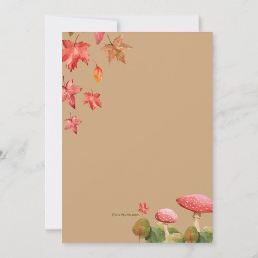 Herfst Bunny Birthday Uitnodigingen (Achterkant)