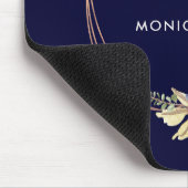 Herfst Burgundy Floral en Roos Gold | Monogram mar Muismat (Hoek)