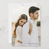 Herfst Burgundy Floral Foto Weddenschap Kaart (Achterkant)