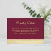 Herfst Burgundy Gold Wedding - Toevoegingen voor d Informatiekaartje (Staand voorkant)