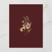 Herfst burgundy goudtrouwdetails informatiekaartje (Achterkant)