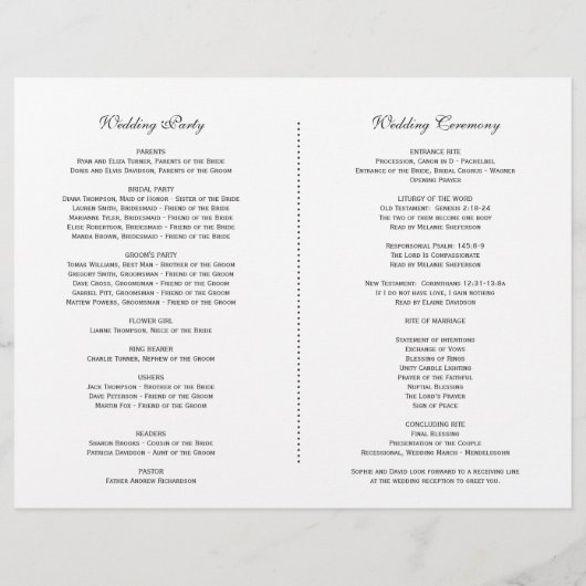 Herfst Burgundy Ivory Floral Lijst Wedding Program (Achterkant)