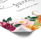 Herfst burgundy liefde is zoet neem een traktatie  poster (Hoek)