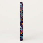 Herfst Burgundy Navy Mustard Waterverf Flowers Art Case-Mate iPhone Case (Achterkant/links)