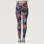 Herfst Burgundy Navy Mustard Waterverf Flowers Art Leggings<br><div class="desc">Dit elegante en artsy patroon is perfect voor de trendy en stijlvolle vrouw. Het is voorzien van een handbeschilderde bessen met rode, marineblauw, mosterdgeel, smaragdgroen, klassieke blauwe waterverf herfst en herfst, bloemen en bladeren, een bouquetpatroon bovenop een eenvoudige paarse ondergrond. Het is een artistieke, moderne, landelijke, , unieke en trendy....</div>